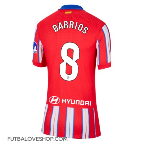 Dres Atletico Madrid Pablo Barrios #8 Domáci pre Ženy 2024-25 Krátky Rukáv